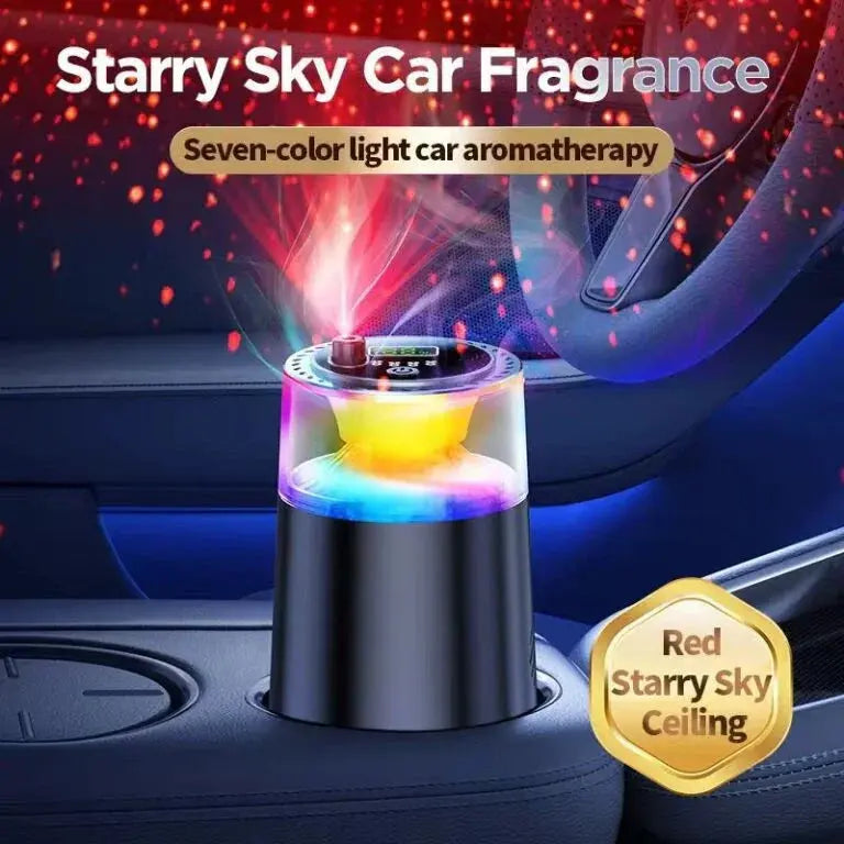 Smart Car Air Freshener with RGB Light and Fog Effect ZahraSouq.com