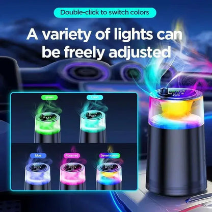 Smart Car Air Freshener with RGB Light and Fog Effect ZahraSouq.com